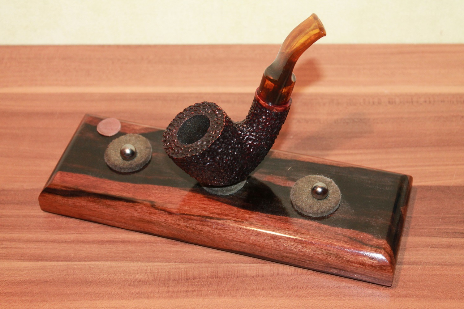 NEU Roland Kirsch Pfeifenständer für 3 Pfeifen Holz Magnethalterung – Bild 4