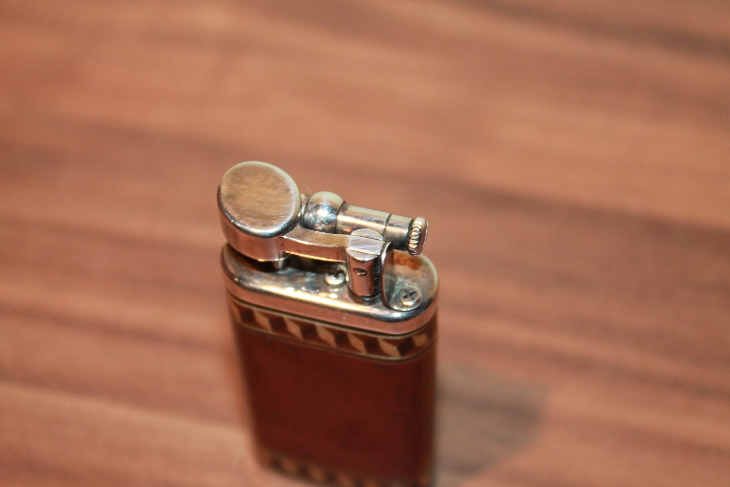 IM Corona Savinelli "Old Boy" Pfeifen-Feuerzeug mit Intarsien dunkelbraun – Bild 3